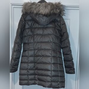 Laundry by Shelli Segal Faux Fur Hooded Puffer Coat Jacket Size M Medium w Hood